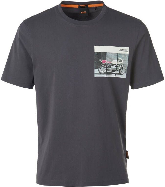 Boss Orange Relaxed fit T-shirt met motiefprint