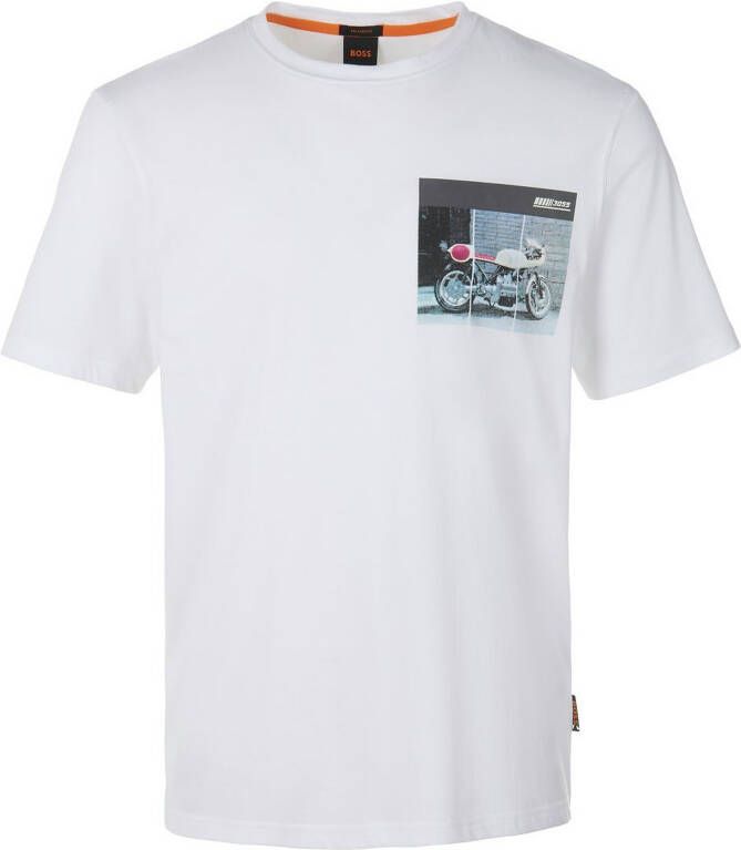 BOSS T-shirt 'TeeMotor' Van wit