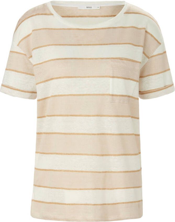 Brax Shirt korte mouwen Van Feel Good beige
