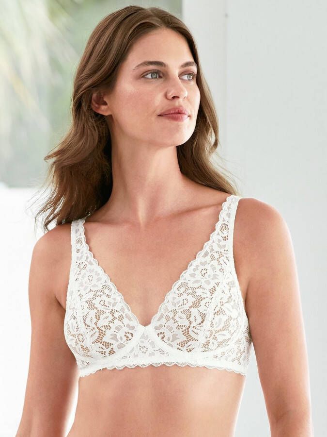 CALIDA Soft-bh Natural Comfort Lace Cup A-C met innovatief all-over kant zonder beugels