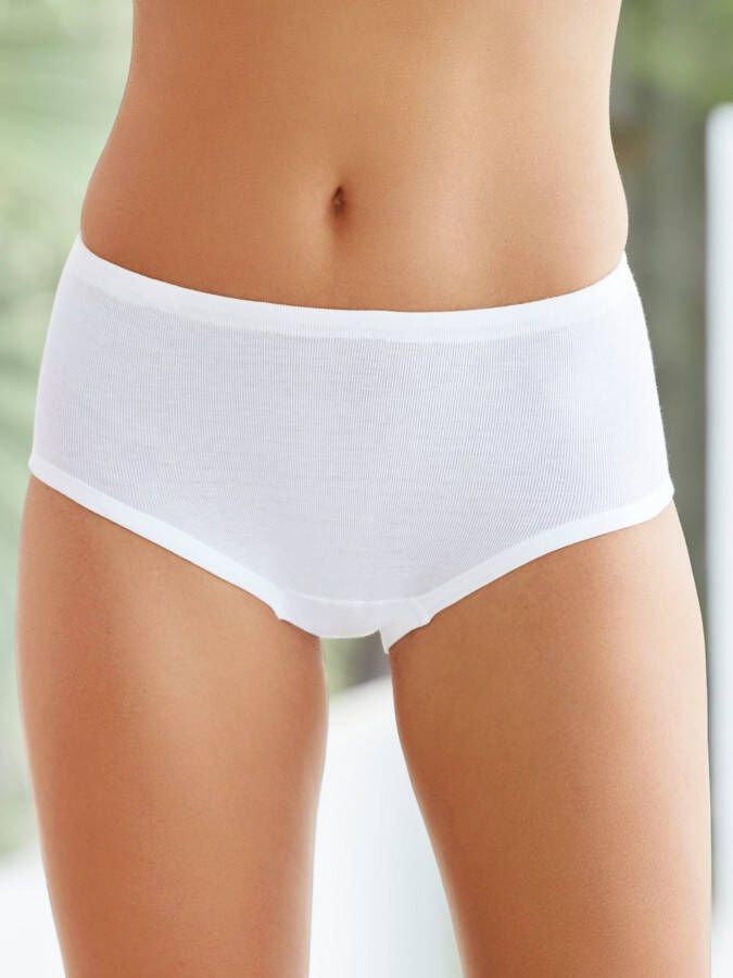 Calida Midi-tailleslip 100% katoen Van wit