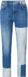 DAY.LIKE Slim Fit-7 8-jeans elastische band Van denim