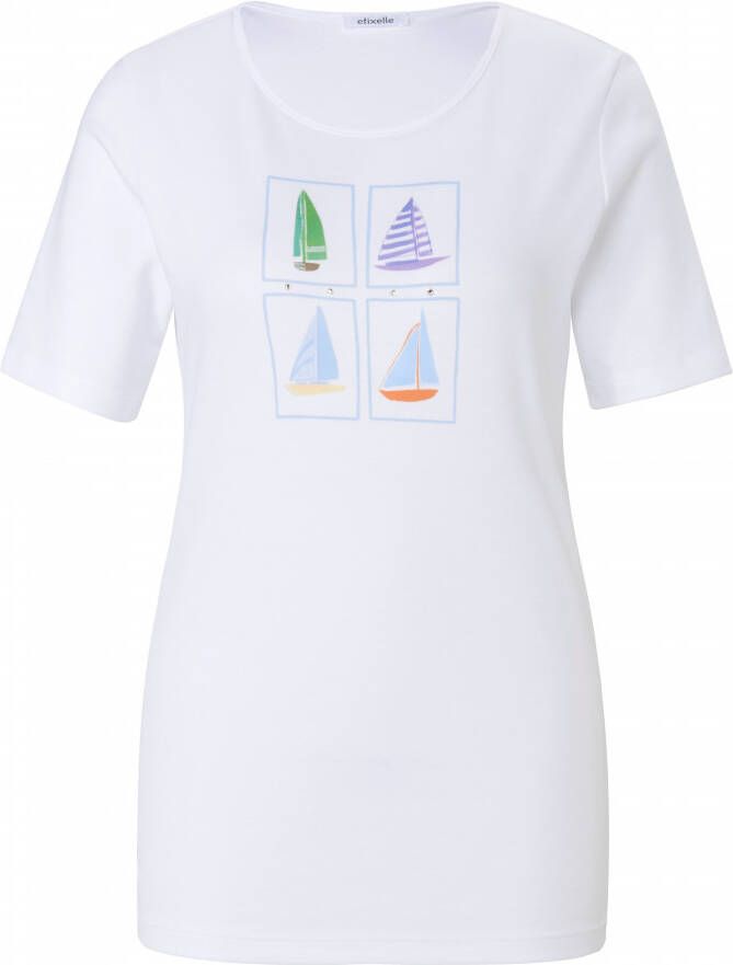 Efixelle Shirt 100% katoen ronde hals Van wit