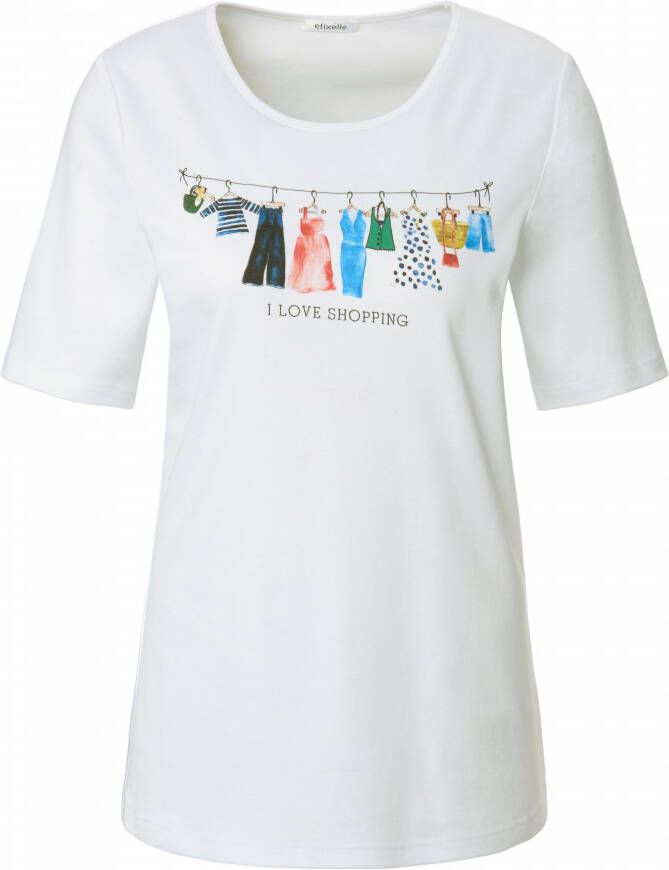 Efixelle Shirt 100% katoen ronde hals Van wit