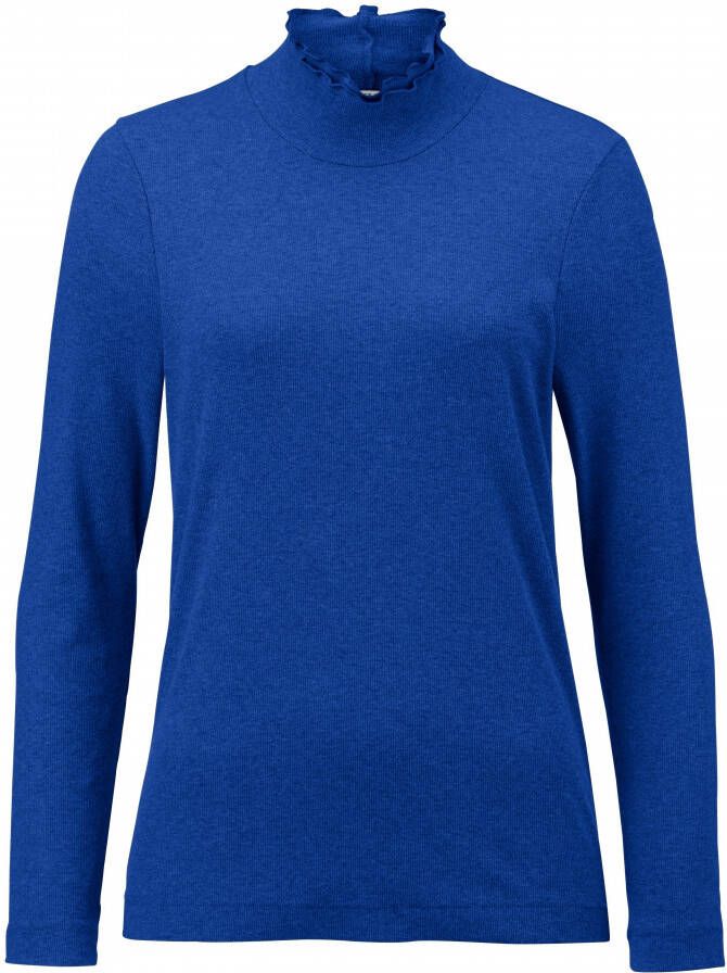 Efixelle Shirt lange mouwen en opstaand kraagje Van blauw