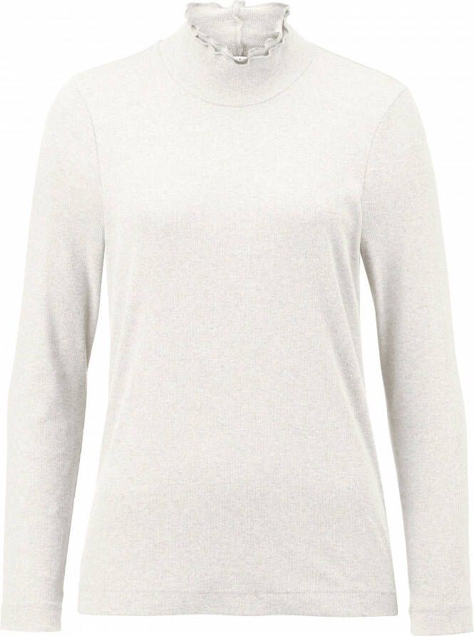 Efixelle Shirt lange mouwen en opstaand kraagje Van wit