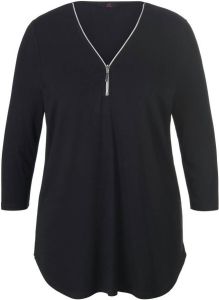 Emilia Lay Lang shirt 3 4-mouwen Van zwart