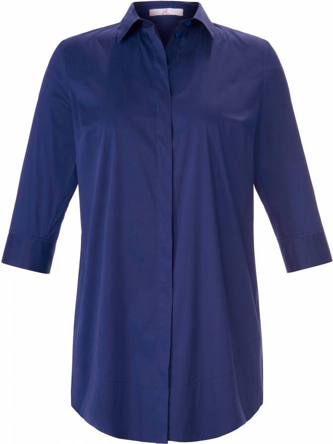Emilia Lay Lange blouse 3 4-mouwe Van blauw