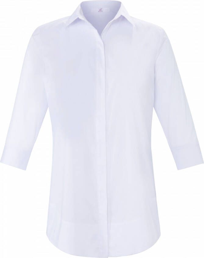 Emilia Lay Lange blouse 3 4-mouwe Van wit