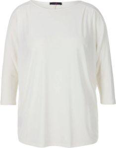Emilia Lay Shirt ronde hals en korte kimonomouwen Van wit