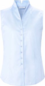 Eterna Mouwloze blouse 100% katoen Van blauw