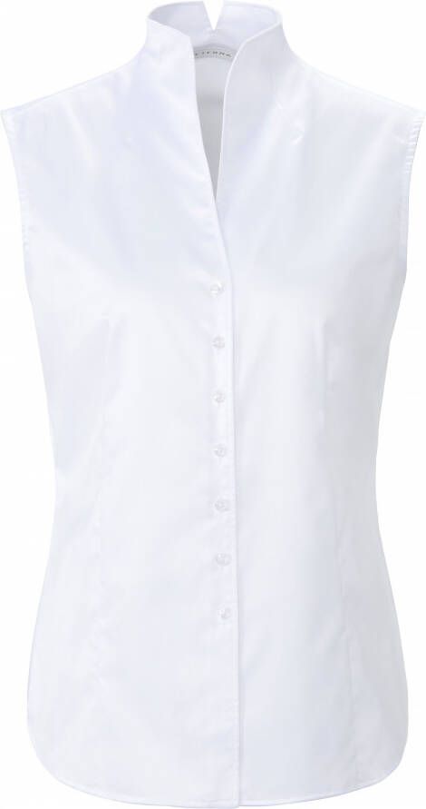 Eterna Mouwloze blouse 100% katoen Van wit