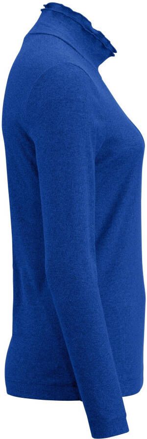 Efixelle Shirt lange mouwen en opstaand kraagje Van blauw