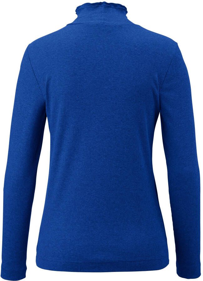 Efixelle Shirt lange mouwen en opstaand kraagje Van blauw