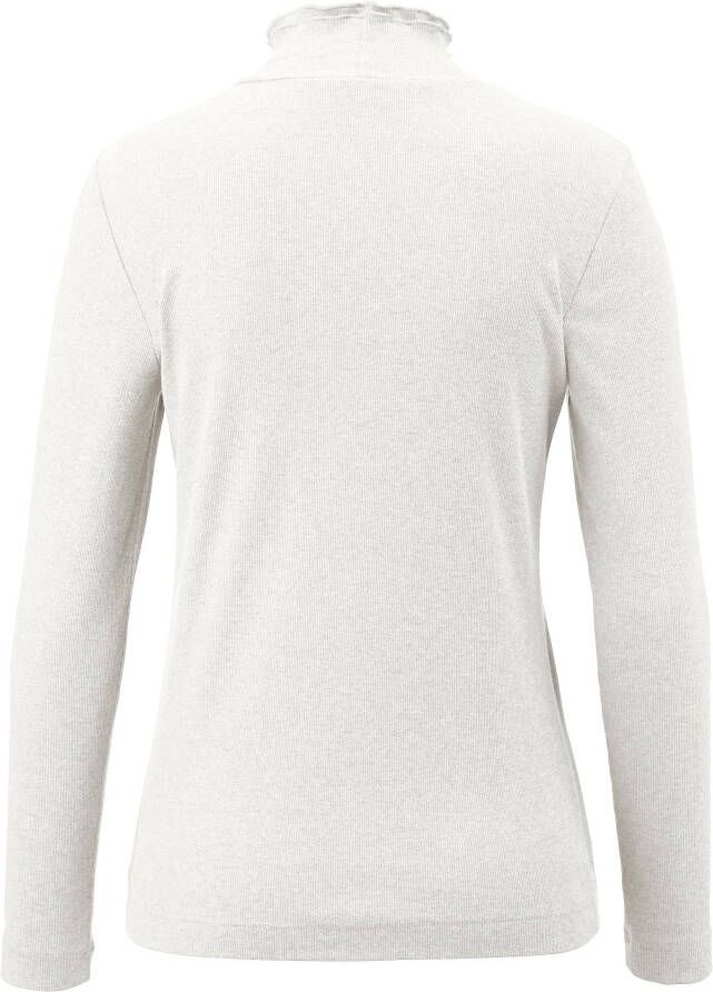 Efixelle Shirt lange mouwen en opstaand kraagje Van wit