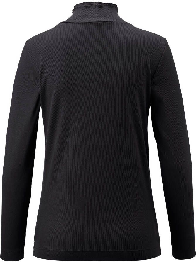 Efixelle Shirt lange mouwen en opstaand kraagje Van zwart