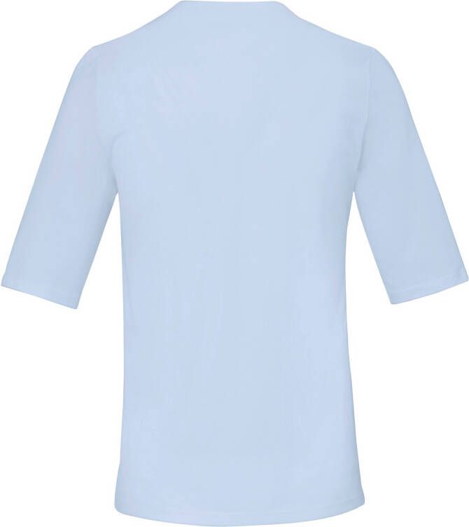 Lacoste Shirt 100% katoen ronde hals Van blauw