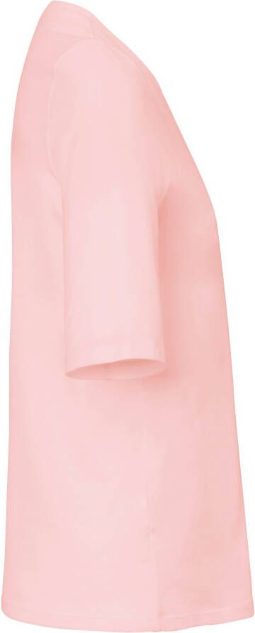 Lacoste Shirt 100% katoen ronde hals Van roze