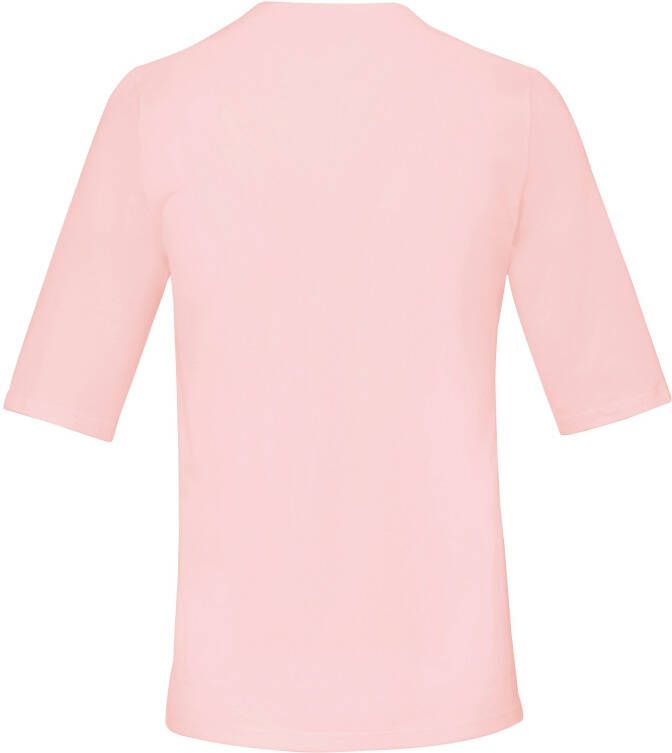 Lacoste Shirt 100% katoen ronde hals Van roze
