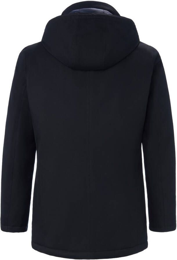 Milestone Getailleerde parka afritsbare capuchon Van blauw