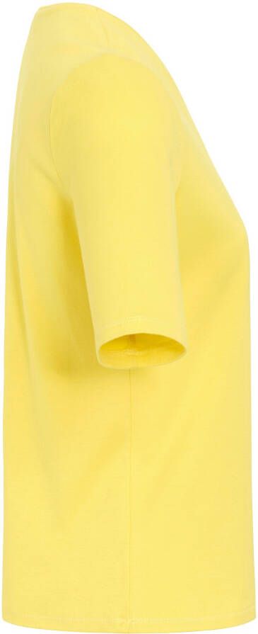 Peter Hahn Shirt 100% Pima Cotton ronde hals Van geel