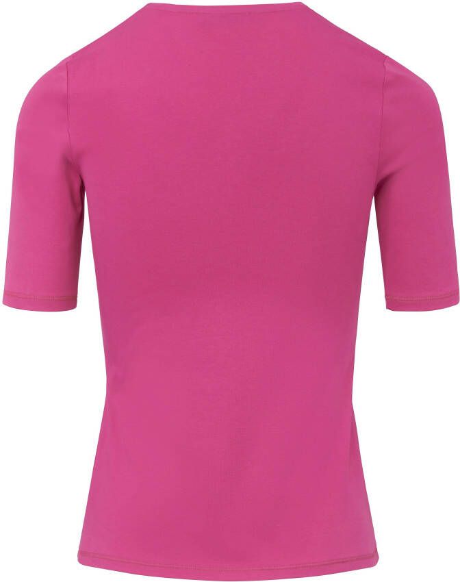Peter Hahn Shirt 100% Pima Cotton ronde hals Van pink