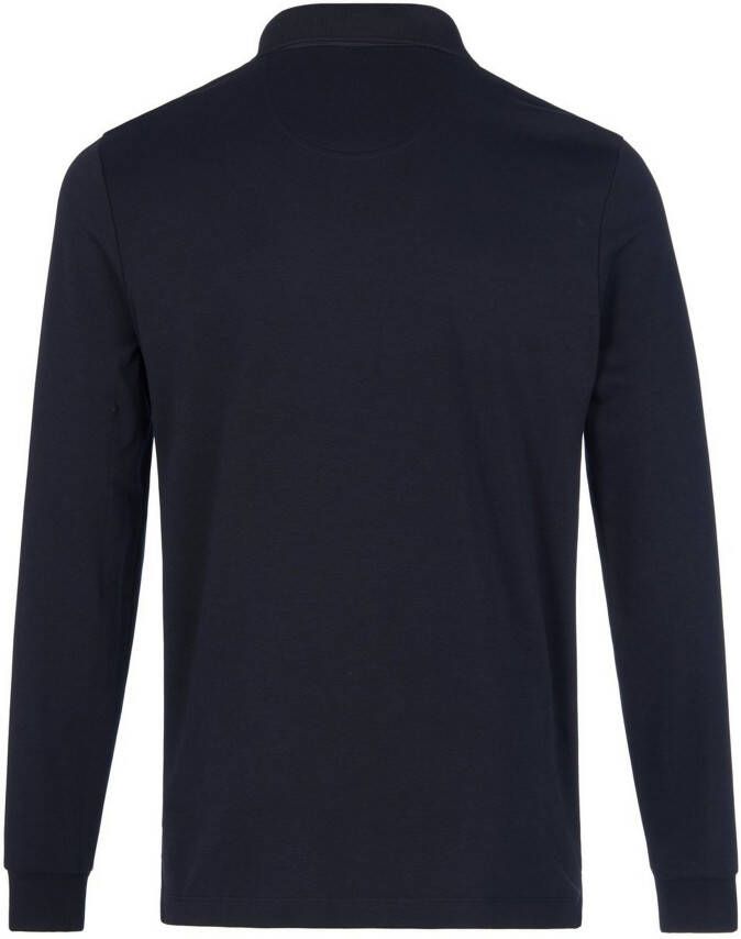 Pierre Cardin Poloshirt 100% katoen lange mouwen Van blauw