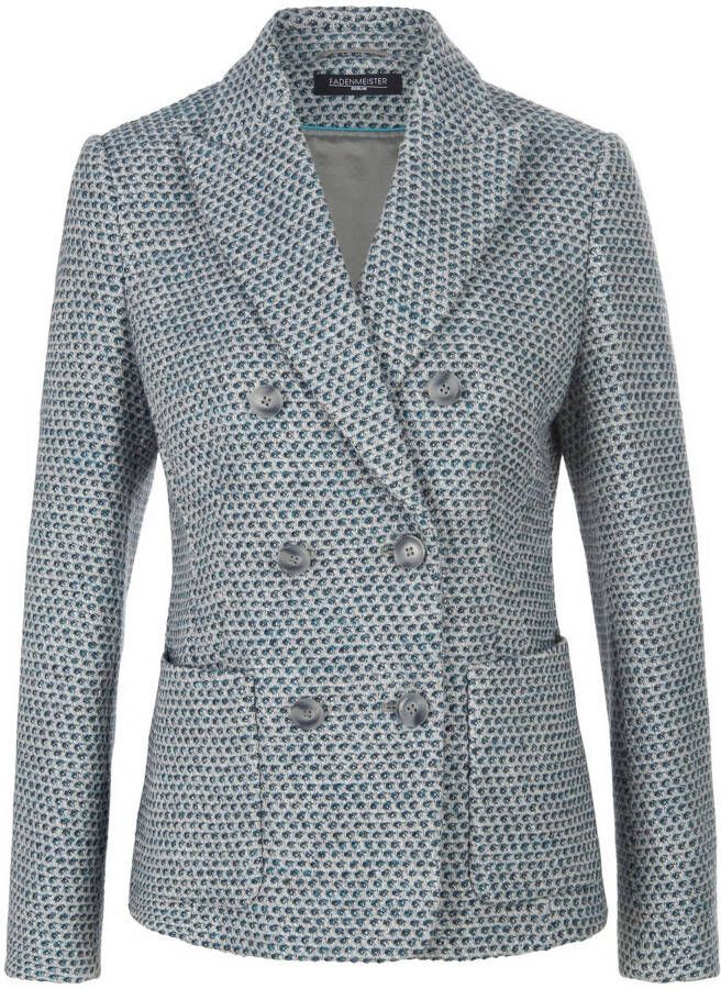 Fadenmeister Berlin Blazer in tweerijmodel Van turquoise
