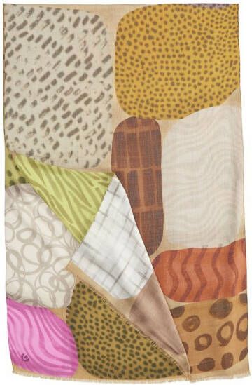 Fraas Sjaal grafische motieven Van multicolour