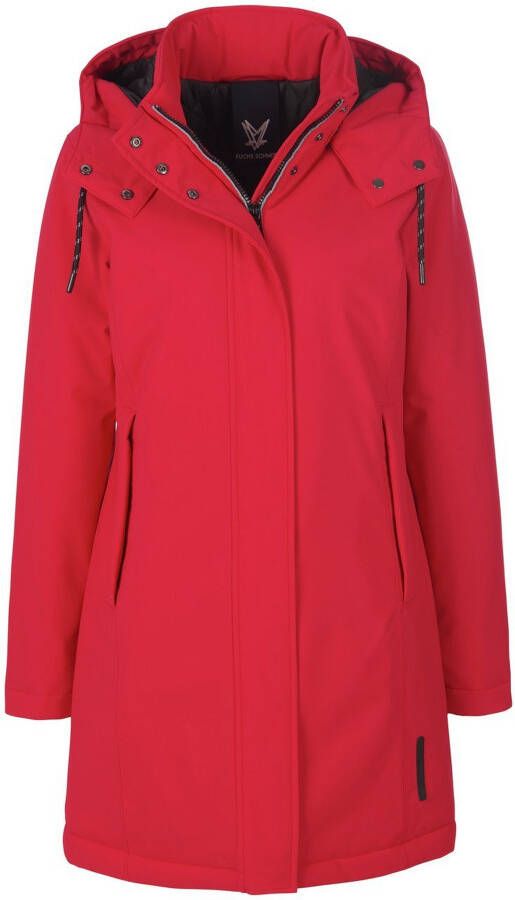 Fuchs & Schmitt Lange jas capuchon Van Fuchs+Schmitt rood