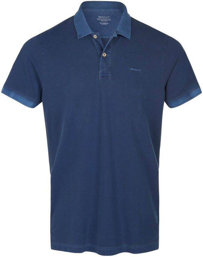 Gant Sunfaded Perzisch blauw piqué katoenen poloshirt Blue Heren