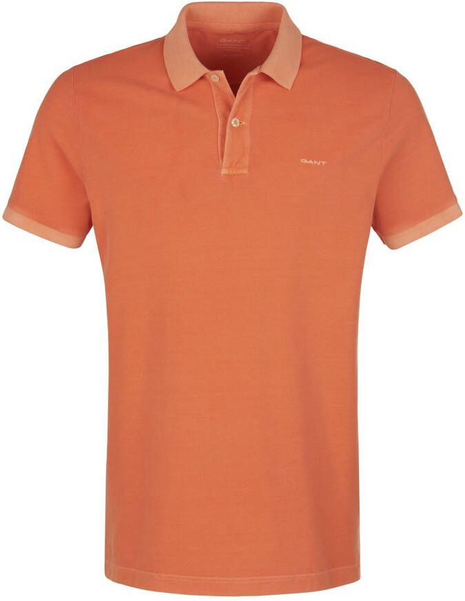 Gant Heren Sunfaded Piqué Polo Shirt Orange Heren
