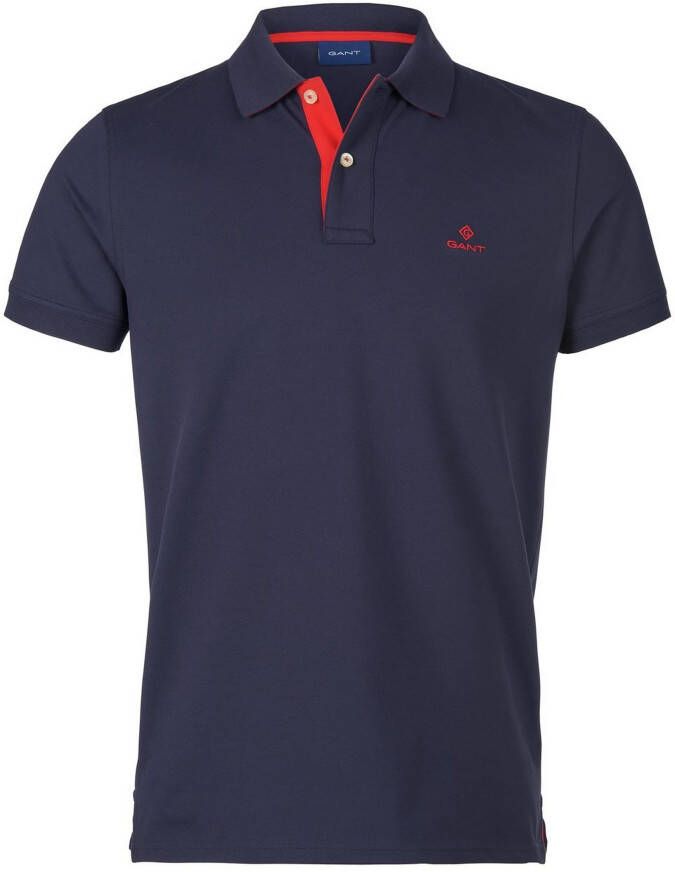 Gant Poloshirt CONTRAST COLLAR PIQUE SS RUGGER vormvast door elastan