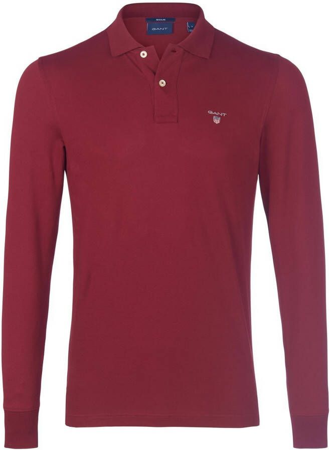 Gant Shirt met lange mouwen THE ORIGINAL PIQUE RUGGER met zijsplitten