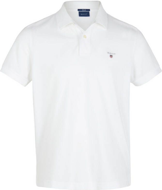 Gant Witte Polo T-shirt met Korte Mouwen White Heren - Foto 6