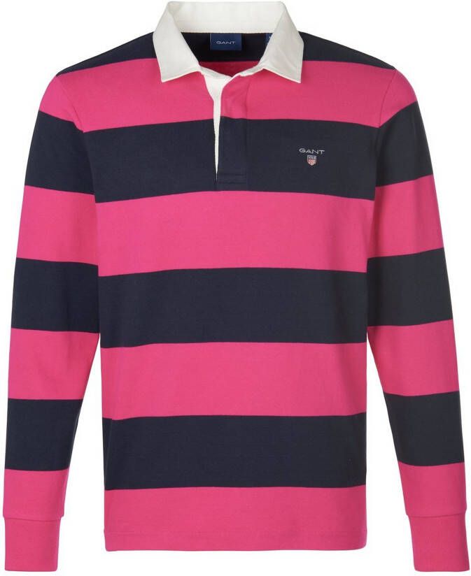 GANT Rugbyshirt 100% katoen Van pink