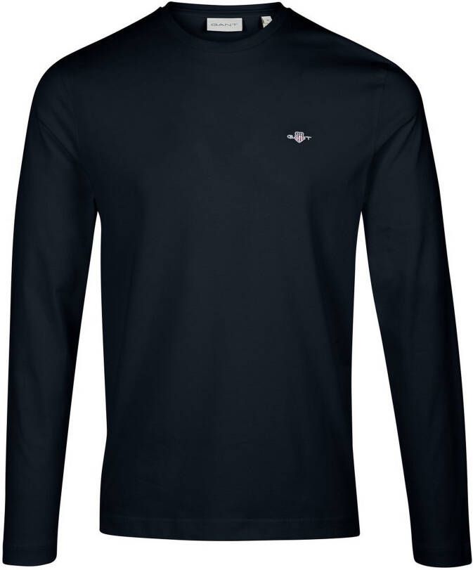 Gant Shirt met lange mouwen REG SHIELD LS T-SHIRT met logoborduursel op borsthoogte