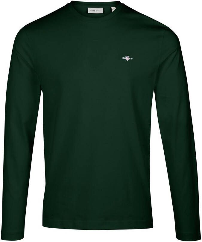 Gant Shirt met lange mouwen REG SHIELD LS T-SHIRT met logoborduursel op borsthoogte - Foto 2