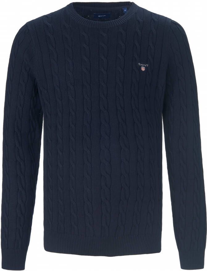GANT Trui 100% katoen ronde hals Van blauw