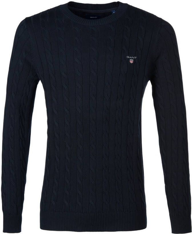 GANT Trui 100% katoen ronde hals Van blauw