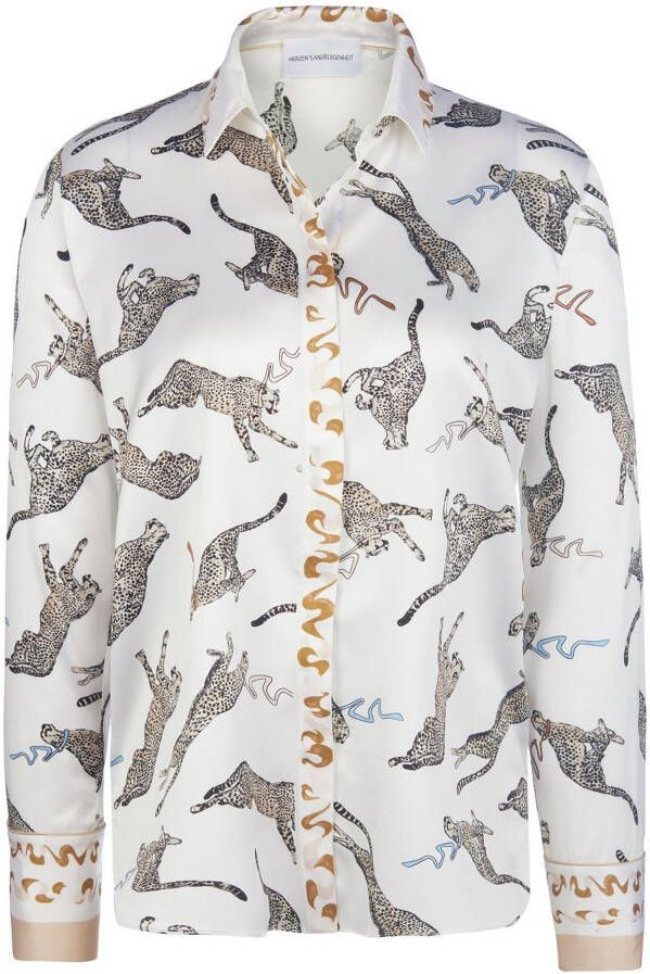 Herzensangelegenheit Zijden blouse met motiefprint model 'Schlupf'