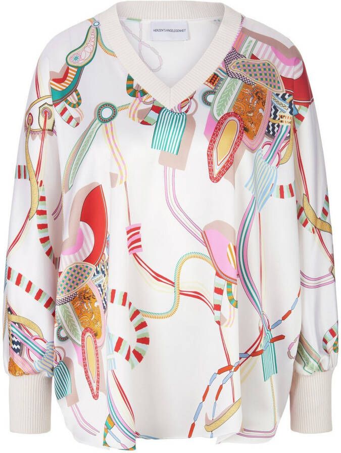 HERZEN´S ANGELEGENHEIT Blouse V-hals Van wit