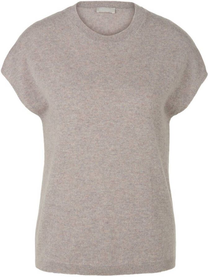 Include Mouwloze trui ronde hals 100% kasjmier Van beige