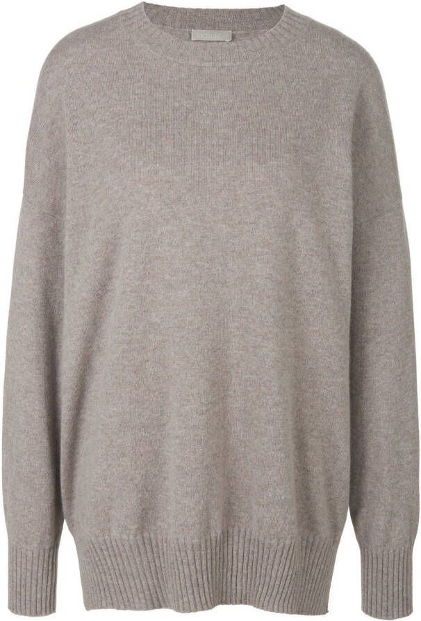 Include Trui ronde hals 100% kasjmier Van beige