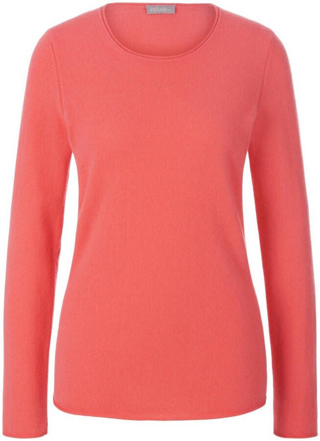 Include Trui ronde hals 100% kasjmier Van rood
