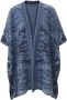 Inkadoro Cape 100% alpaca Van blauw - Thumbnail 1