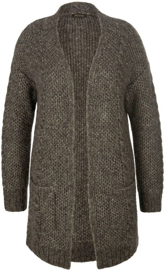 Inkadoro Lang vest lange mouwen Van bruin