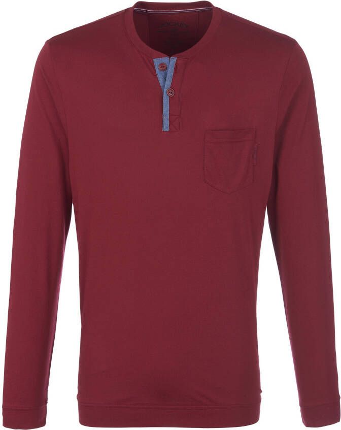 Jockey Pyjamashirt lange mouwen Van rood