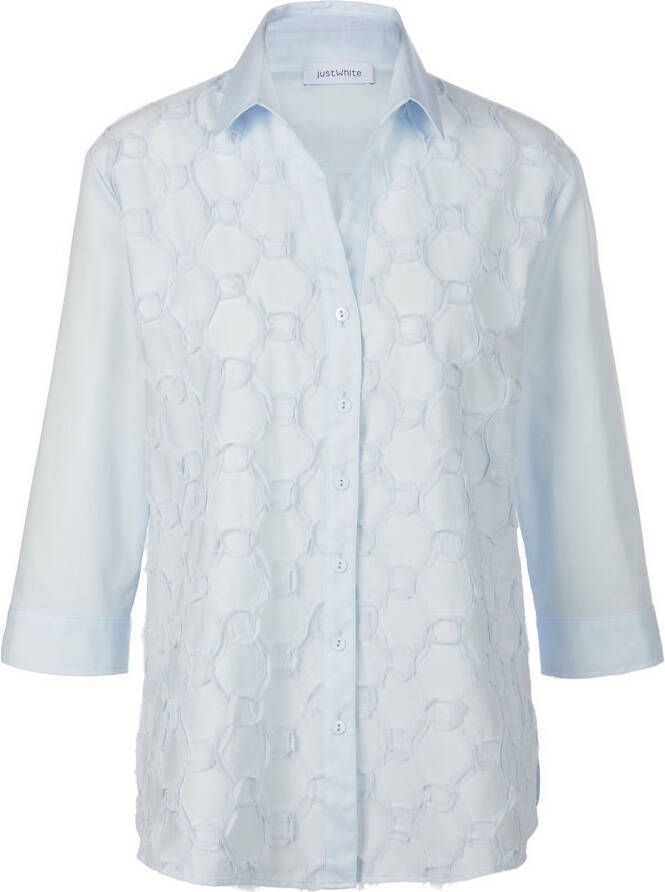 JustWhite Blouse 3 4-mouwen Van Just White blauw