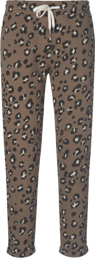 Juvia 7 8-broek luipaardprint Van groen